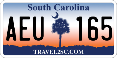 SC license plate AEU165
