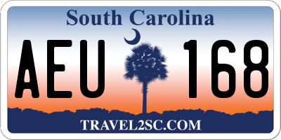 SC license plate AEU168