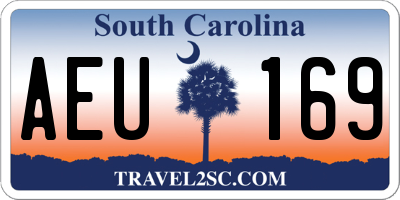 SC license plate AEU169