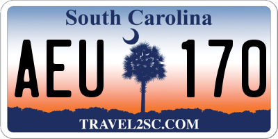 SC license plate AEU170