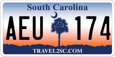 SC license plate AEU174