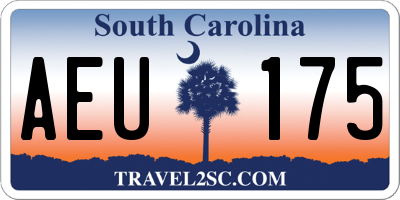 SC license plate AEU175