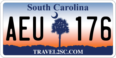 SC license plate AEU176