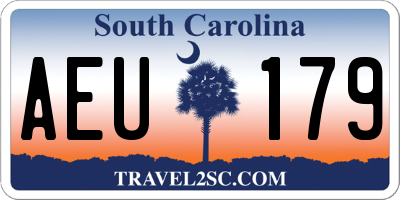 SC license plate AEU179