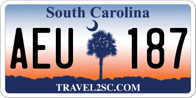 SC license plate AEU187