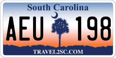 SC license plate AEU198