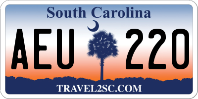 SC license plate AEU220