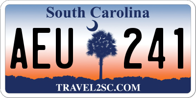 SC license plate AEU241