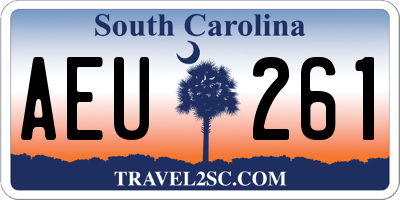SC license plate AEU261