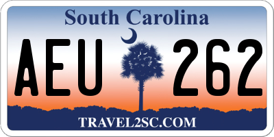 SC license plate AEU262