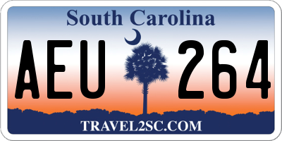 SC license plate AEU264