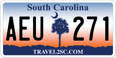 SC license plate AEU271