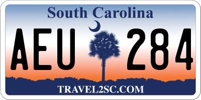 SC license plate AEU284