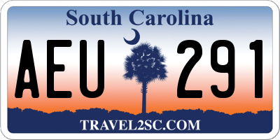 SC license plate AEU291