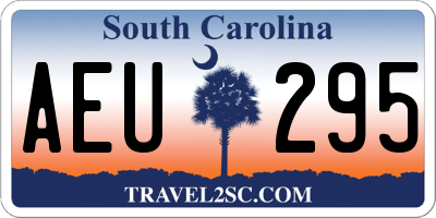 SC license plate AEU295