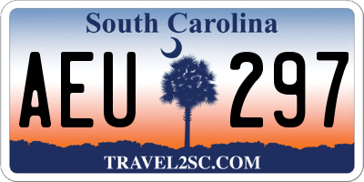 SC license plate AEU297