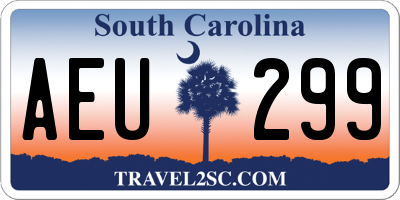 SC license plate AEU299