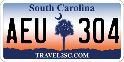 SC license plate AEU304