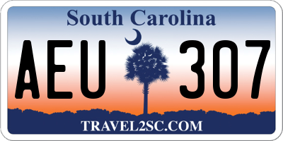 SC license plate AEU307