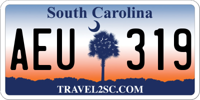 SC license plate AEU319