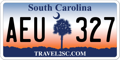 SC license plate AEU327