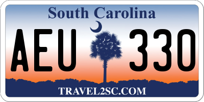 SC license plate AEU330