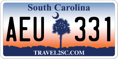 SC license plate AEU331