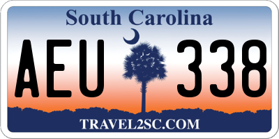 SC license plate AEU338