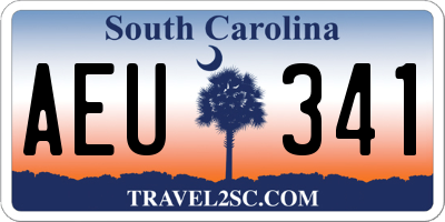SC license plate AEU341