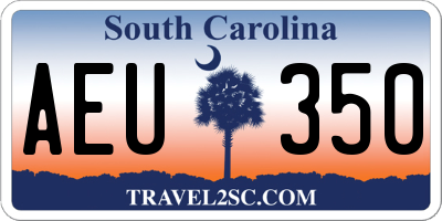 SC license plate AEU350