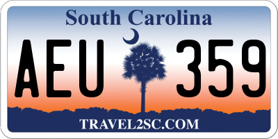 SC license plate AEU359
