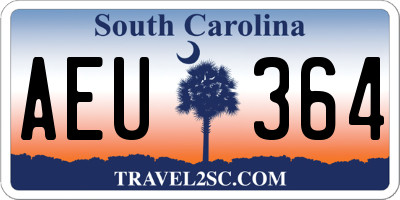 SC license plate AEU364