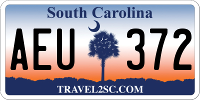 SC license plate AEU372