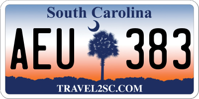 SC license plate AEU383