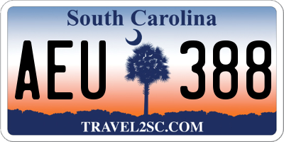 SC license plate AEU388