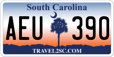 SC license plate AEU390