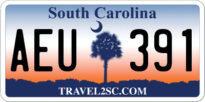 SC license plate AEU391