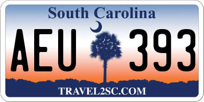 SC license plate AEU393