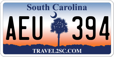 SC license plate AEU394