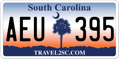 SC license plate AEU395