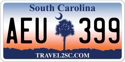 SC license plate AEU399