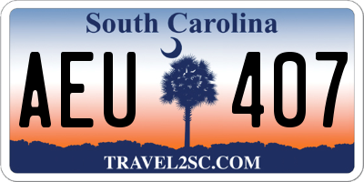 SC license plate AEU407
