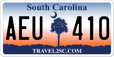 SC license plate AEU410