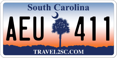 SC license plate AEU411
