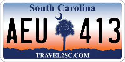 SC license plate AEU413