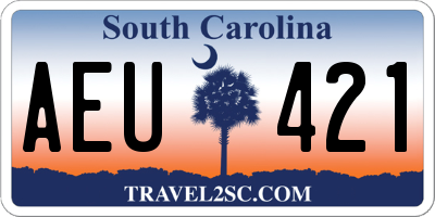 SC license plate AEU421