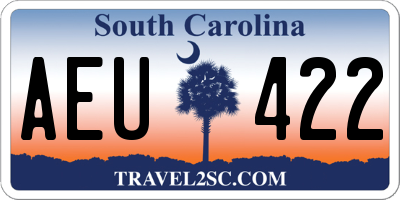 SC license plate AEU422