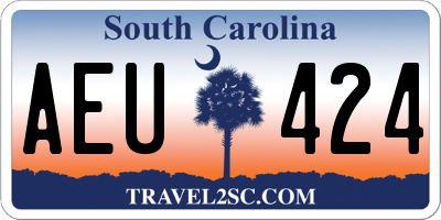SC license plate AEU424