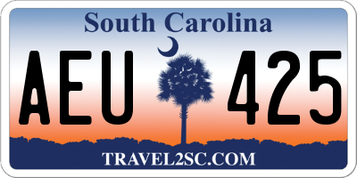 SC license plate AEU425