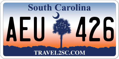 SC license plate AEU426